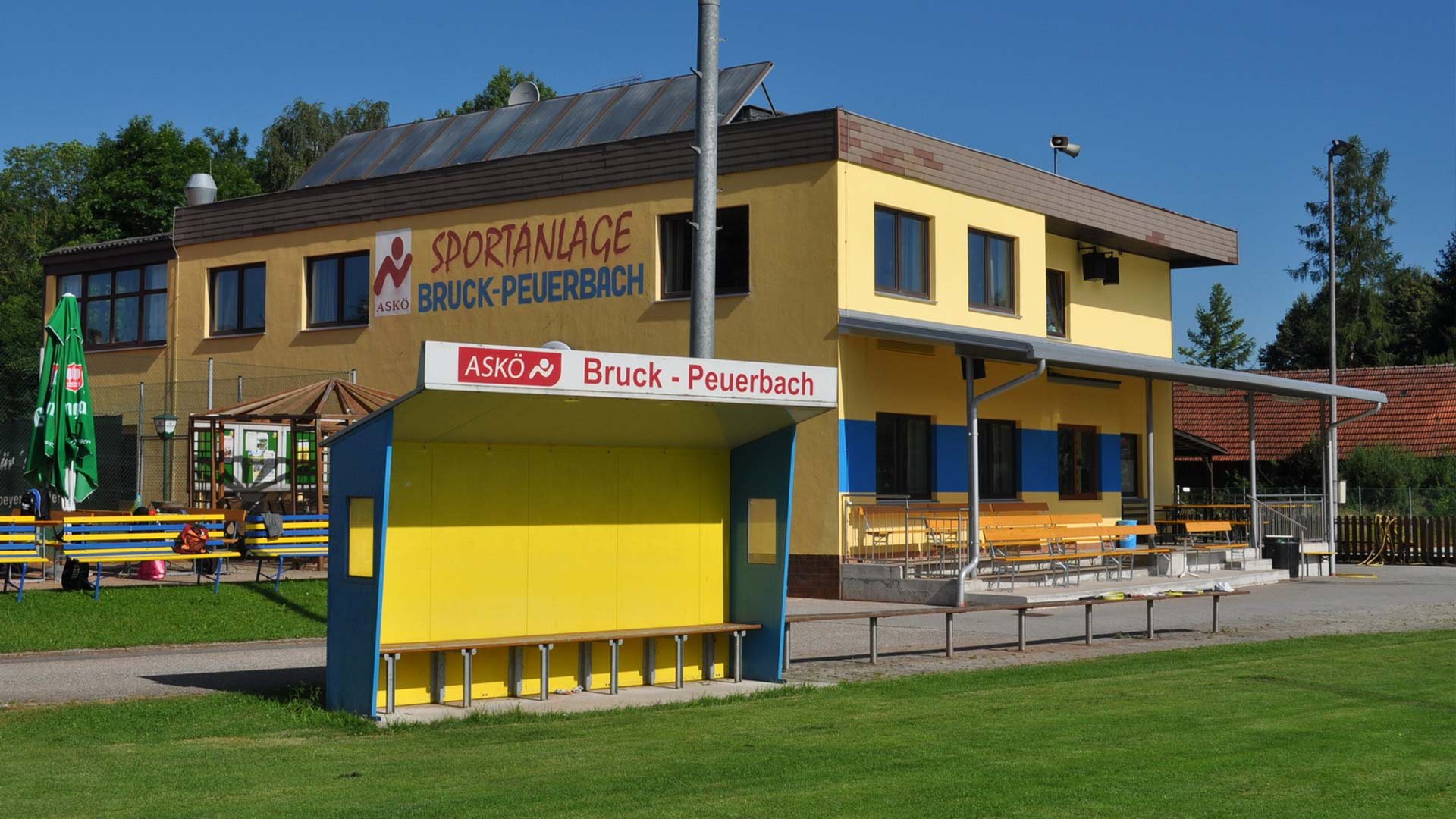 Sportanlage Bruck aus der Luft