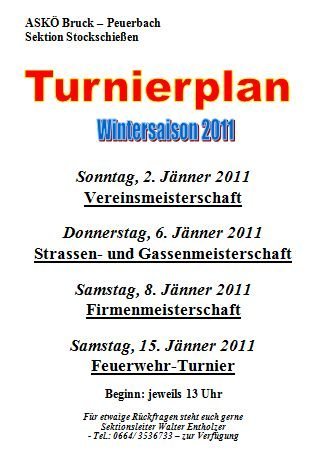 turnierplan 2011